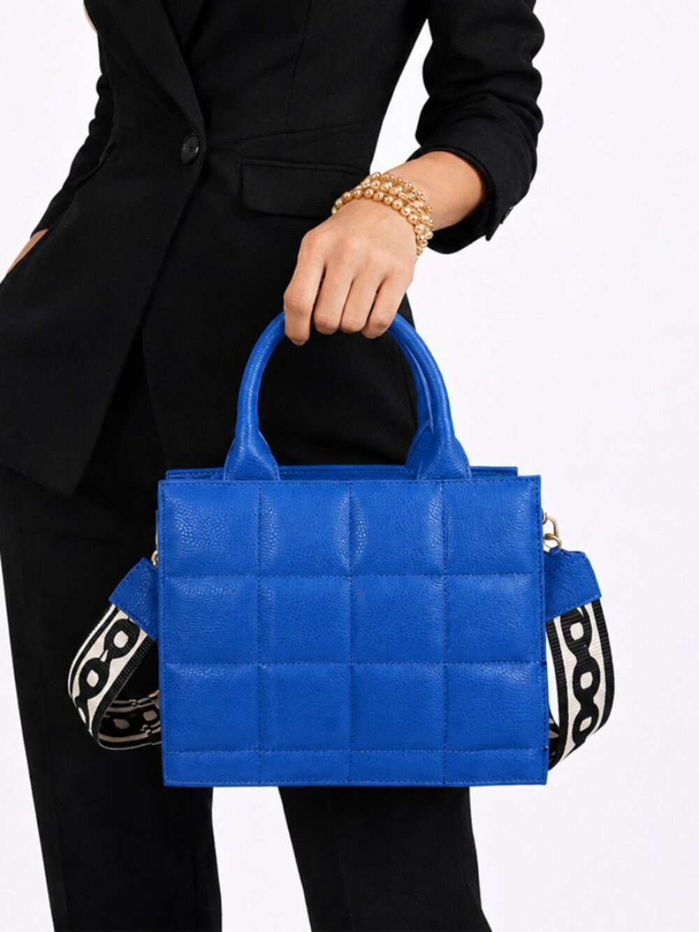 Nimmo Becky Cobalt Blue Genuine Leather Tote Bag Made in Italy